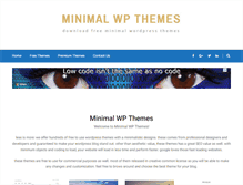 Tablet Screenshot of minimalwpthemes.com